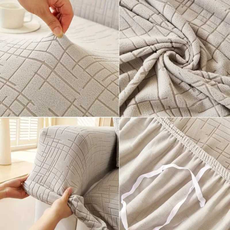 Elastic Sofa Slipcovers Prevent Cat Scratching Living Room Sectional Corner L-shapeChair Protector Couch Cover 1/2/3/4/5 Seater M251204 - view 5