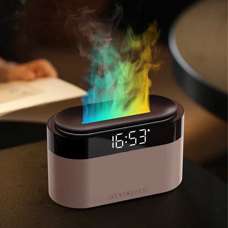 New Air Humidifier He Colorf Lamp USB Charge Remote Control Essential Oil Spray Ara Diffuser with Al Clock Humidifiers C251204