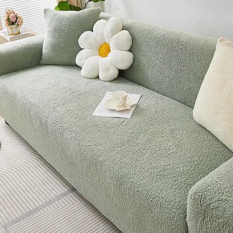 Berber Fleece Sofa Cover for Living Room Elastic Thicken Jacquard Sofa Cover for Sofa L-shaped Corner Couch Cover 1/2/3/4 Seater M251204 - view 3