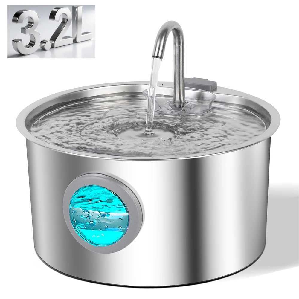 Stainless Steel Cat Water Fountain32LPet Water Dispenser With FilterDog Drinking Fountain For CatsUltra Quiet Water Pump M251204