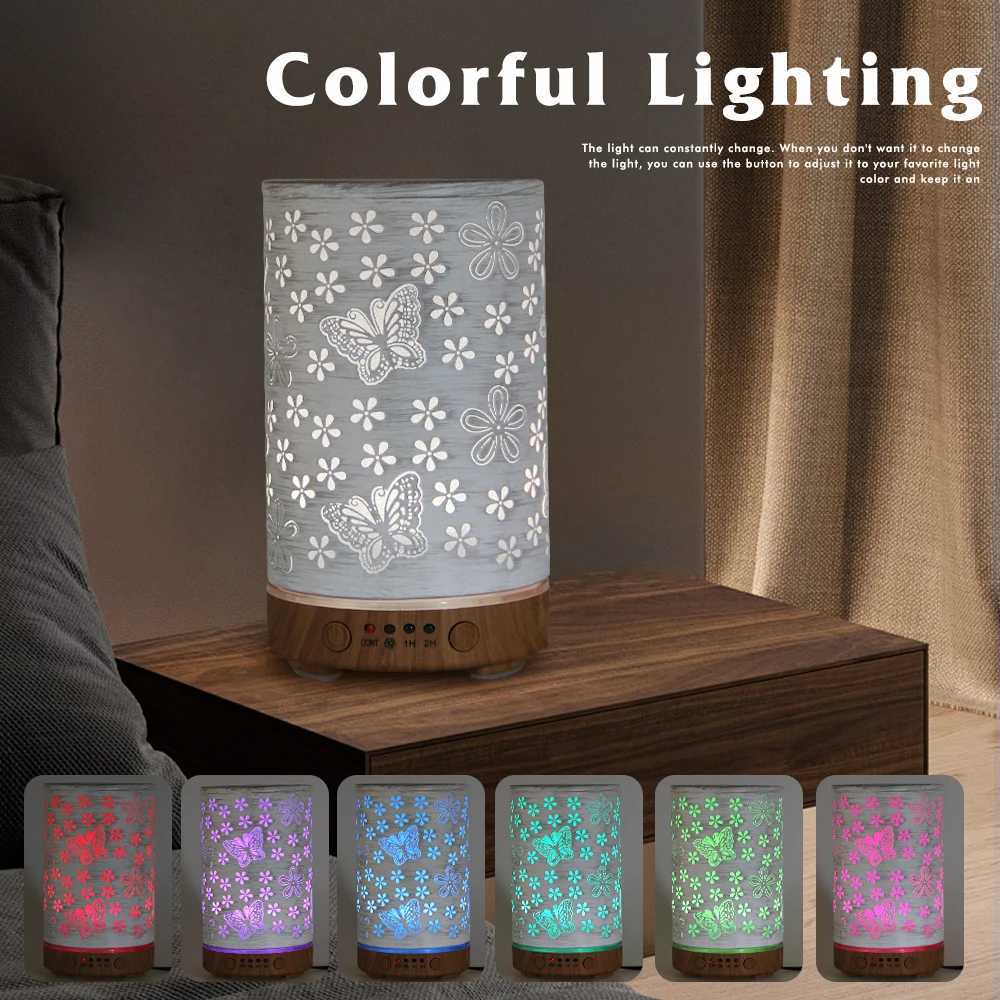 100ml Essential Oil Diffuser Sn-Color Ara Light trasonic Air Humidifier Ro Scent Diffuser with Timer Function C251204