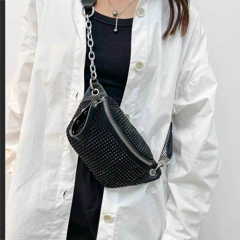 Brand Diamond Waist Bags Ladies Chain Fanny pack And Phone Pack Fashion Woman Shoulder Crossbody Chest Bags Hip pack PU Belt BagT251204