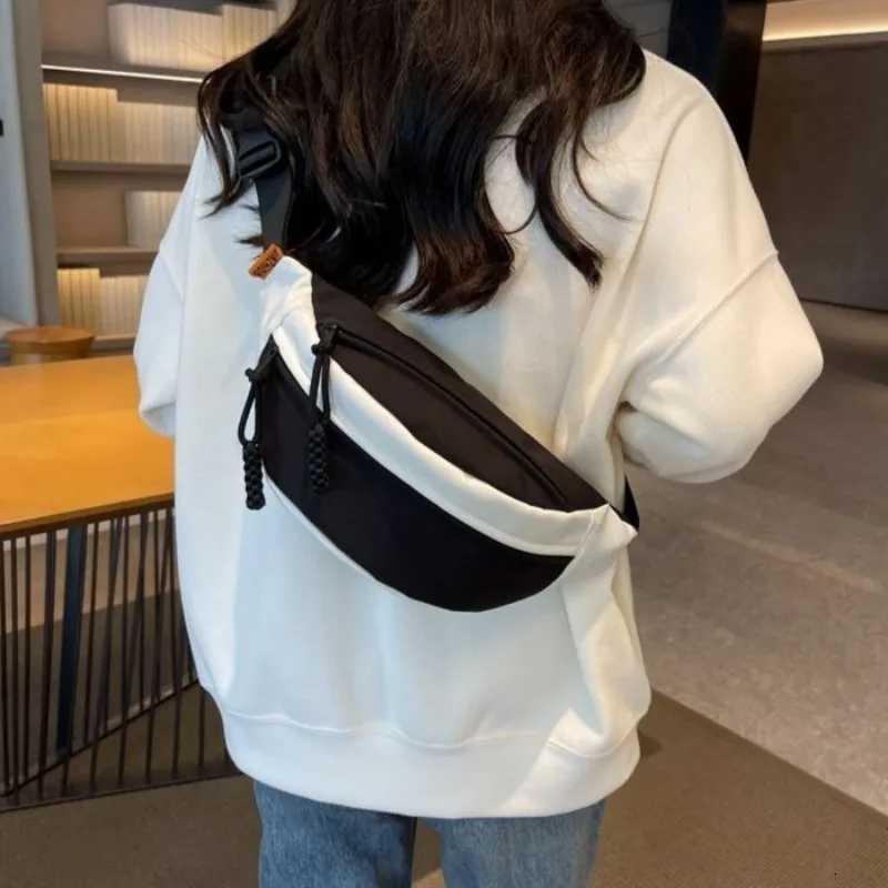 2025 New Arrival Chic Leisure Sports Chest Bag for Young Girls in Pink Canvas Crossbody Fanny Pack with Unique Versatile DesignT251204
