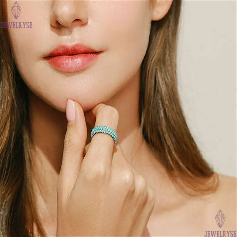 vintage turquoiser ring designer for woman s925 sterling silve party daily outfit luxury band rings womens fashion jewelry travel friend gift box