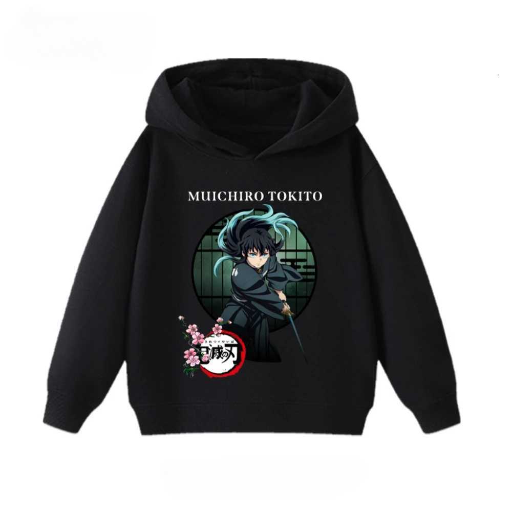 Demon Slayer Kimetsu No Yaiba - Muichiro Tokito Tanjiro Childrens Hoodies Autumn and Winter Warm Childrens SweatshirtsW251204
