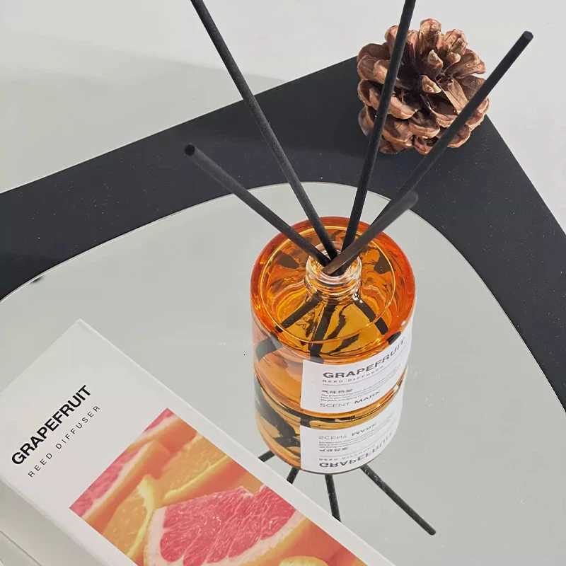 50ml Flameless Home Fragrance Set - Lemon Jasmine Scent Essential Oil with Reed Diffuser Sticks for Room Air Freshener Decor Y251204