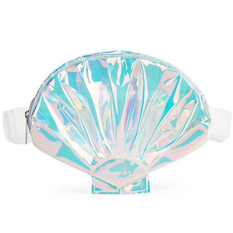 TINYAT Waterproof TPU Waist Bag for Women Laser Crossbody Bag Beach Lightweight Summer Shell Bag Female Fashionable TravelT251204