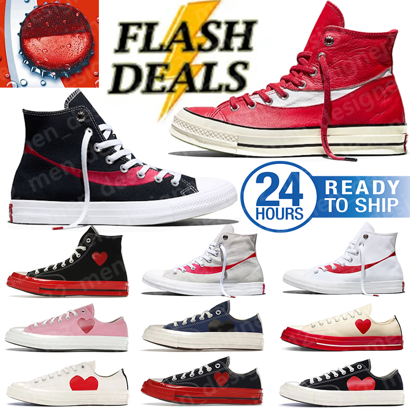 Designer Canvas Platform All Star Racing Black Red Leather Low High Heart Chuck Skateboard Sneakers Love Blue Grey Mens Womens Trainer Shoe 35-44