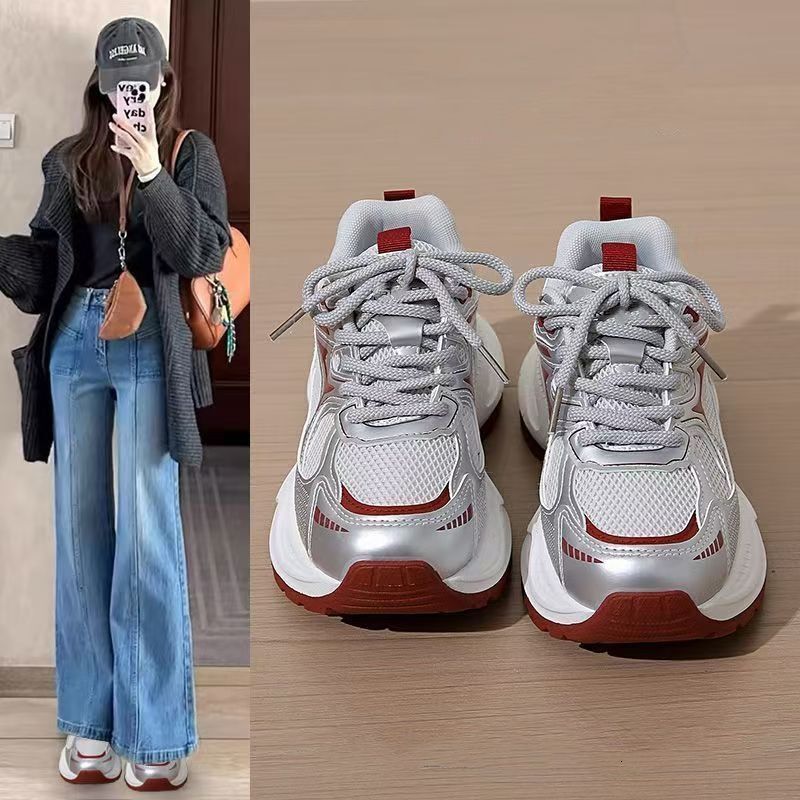 Free Shipping 2025 New Fashion design Sneakers for Women Sport Running Large Size Lightweight Comfortable Breathable Thick Sole Casual Shoes