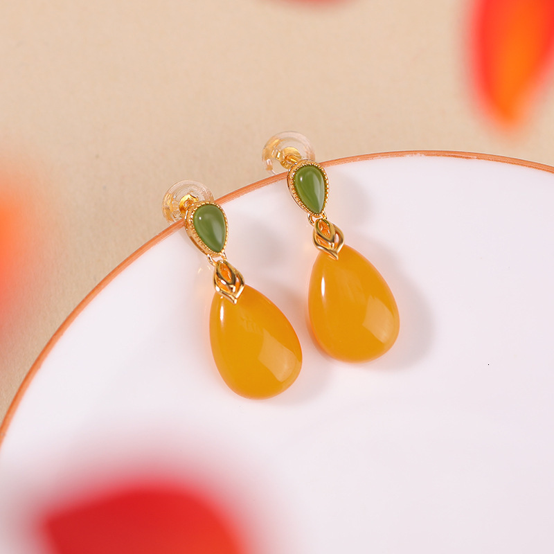 Insect Amber Earrings for Women S925 Silver Unique Drop Ear Gift Baltic Stone 2026 Genuine Bugs Amber Jewelry Supplier 250916