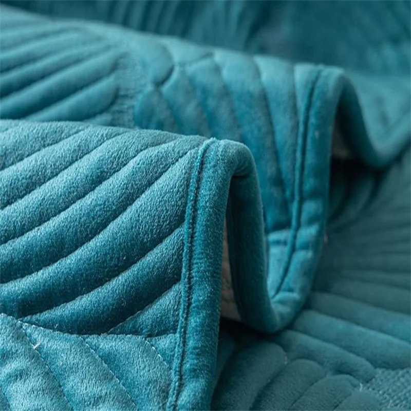 Thicken Sofa Mat Cover Nordic Leaves Jacquard Lounge Corner L Shape Sofa Towel Non-Slip Home Couch Covers Protector Living Room M251204 - view 4