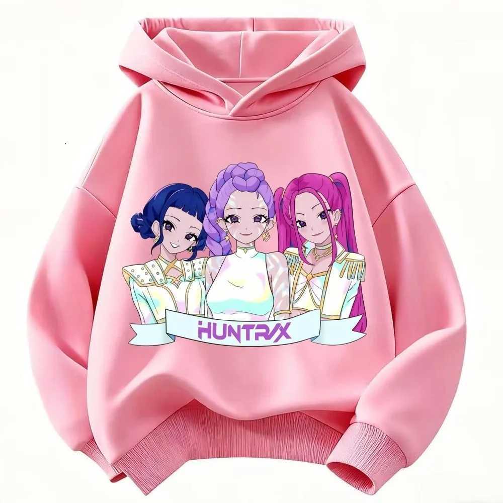 Korean Kpop Devil Hunter Childrens Sweater Boys Girls Clothing Autumn and Winter Comfortable Warm Childrens HoodiesW251204