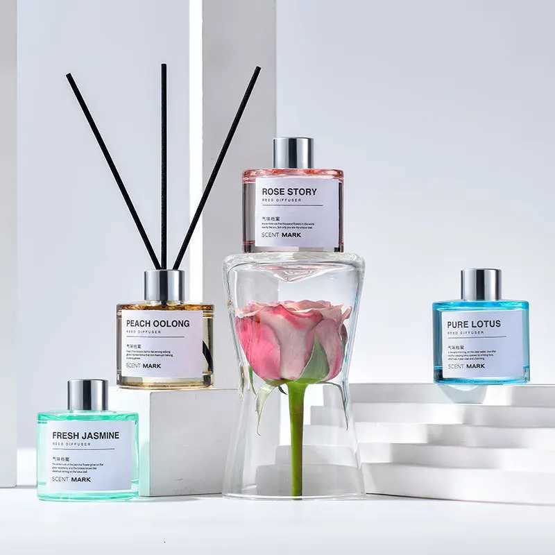 50ml reed diffuser set Lavender Jasmine bottle with Fragrance expanding stick Hotel Home Aromatherapy Air Fresh Fragranc scents Y251204