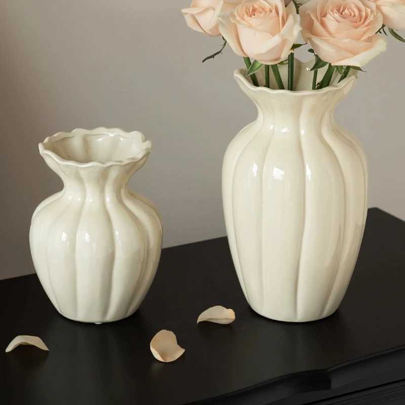 Creative Stripe Vases Decor Ceramic He Bedro Living Ro Study Flower Arrangement Table Decorations Style Vase 1Pc H251204