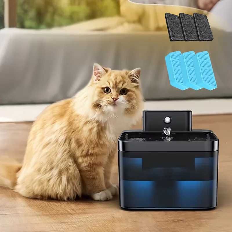 74oz/22L Wireless Automatic Cat Water Fountain Infrared Sensor Smart Pet Drinkier Fountain Pet Water Dispenser For Dog Cat M251204