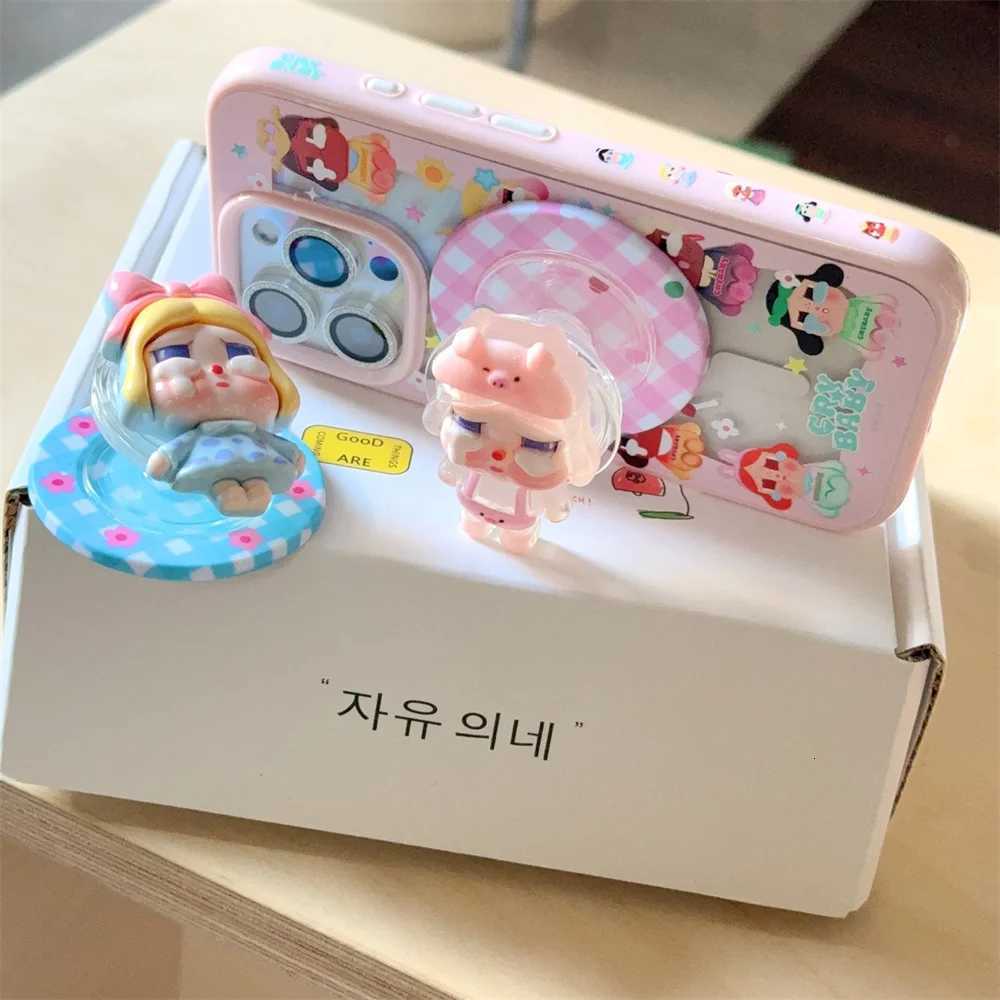 Korean Cute ry Girl Magnetic Stand Phone Case suitable for iPhone 16 Pro 15 13 14 Pro Max with stand suitable for H251203