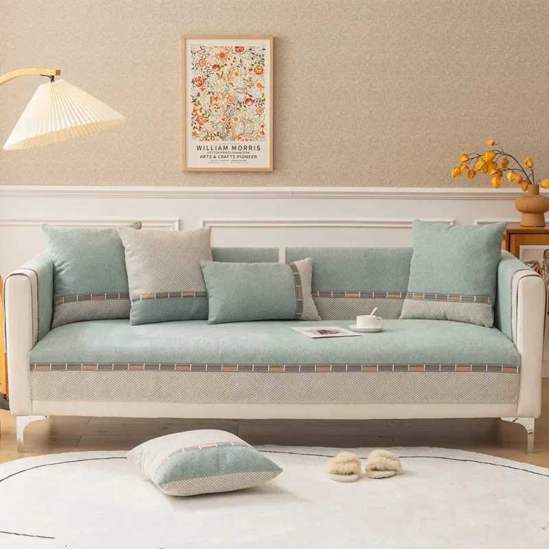 Chenille Lattice Sofa Cover for Living Room Non-slip Sofas Towel Couch Covers L Shaped Corner Sofa Mat Seat Pad Modern Home M251204 - view 5