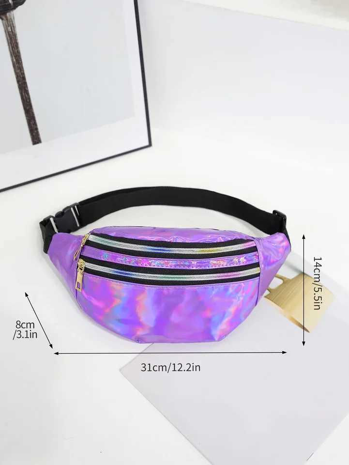 Laser Fanny Pack Belt Bag for Women Cross Body Womens Crossbody Bags Waist Bag Fashion Waist Pack Bum Bag Hiking Running TravelT251204