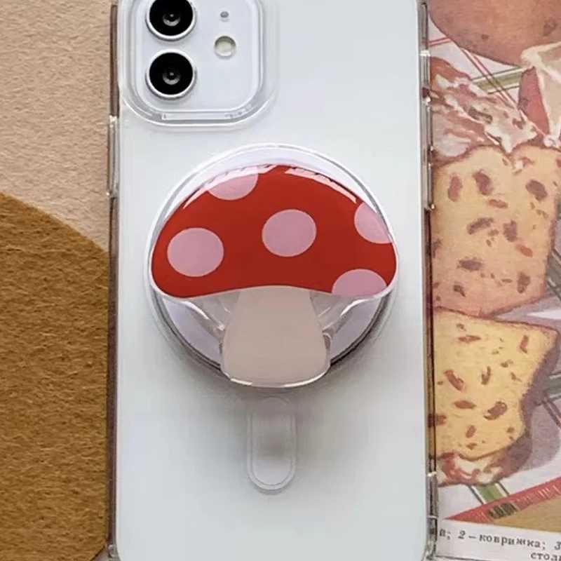 Cute Cartoon Mushro ry For Magnetic Phone Griptok Phone Holder Stand Universal Phone Ring Grip Tok For iPhone 15 H251203