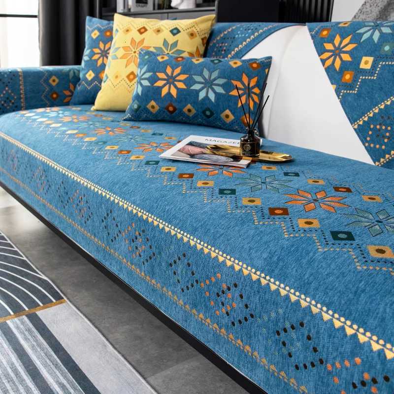 Chenille Sofa Cover Nordic Style Universal Sofa Towel Anti-slip Combination Couch Cushion Slipcovers for Living Room Protection M251204 - view 3