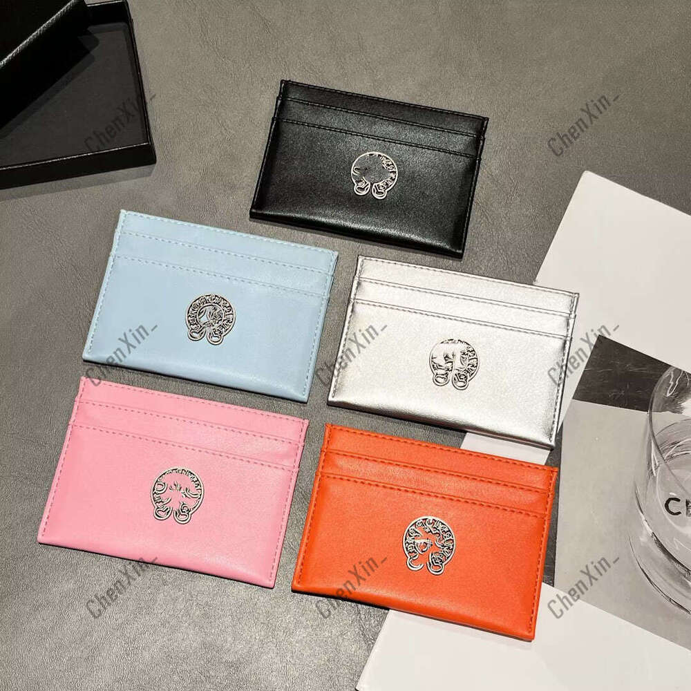 CH Charm wallet Designer Luxury card holder purse PU Genuine Leather Ultra-thin Small Holder Multi-slot Card Case Light Luxury Coin Purse