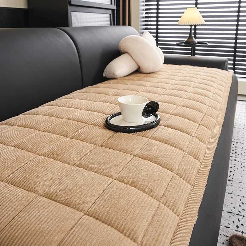 Classic Plaid Pattern Sofa Cover Thicken Plush Autumn Winter Couch Cushion for Pet Kids Non-slip Sofa Seat Cover Home Decor M251204 - view 7