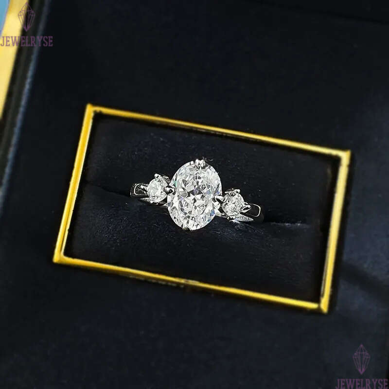 s925 sterling silver ring for woman wed 7x9mm oval cut diamond wedding party 5A cubic zirconia luxury designer engagement rings womens jewelry size 6-