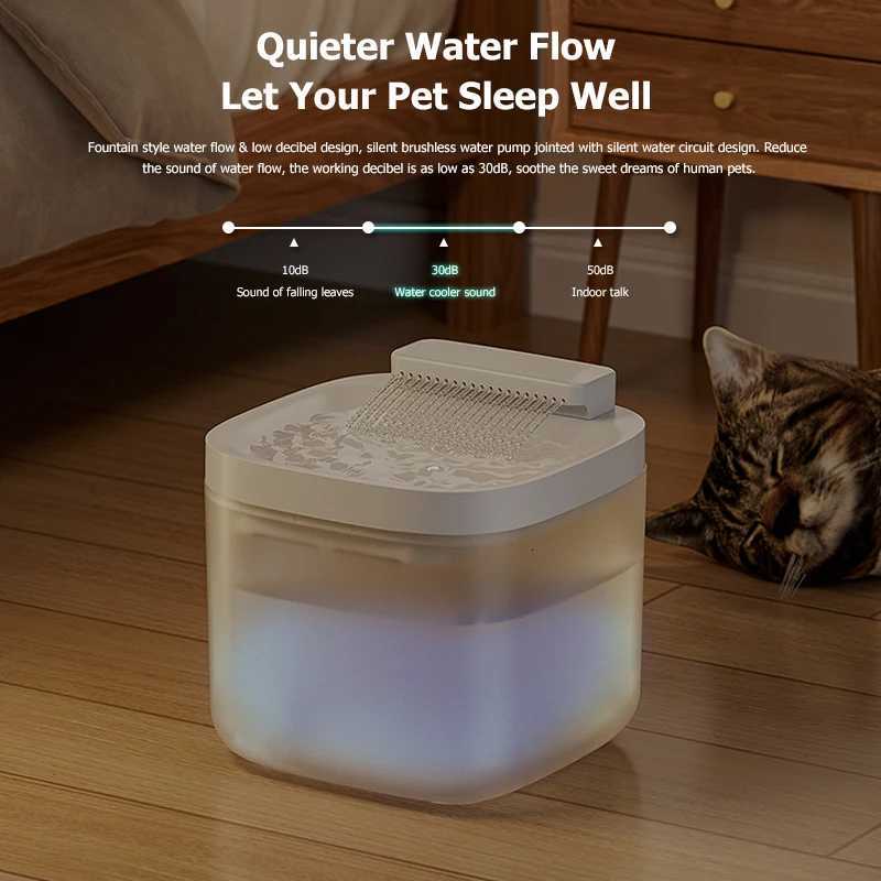 Pet Water Fountain With 3pcs Filter chips Auto circulation 3L large capacity Ideal for cats dogs Replacement Filter for sale M251204