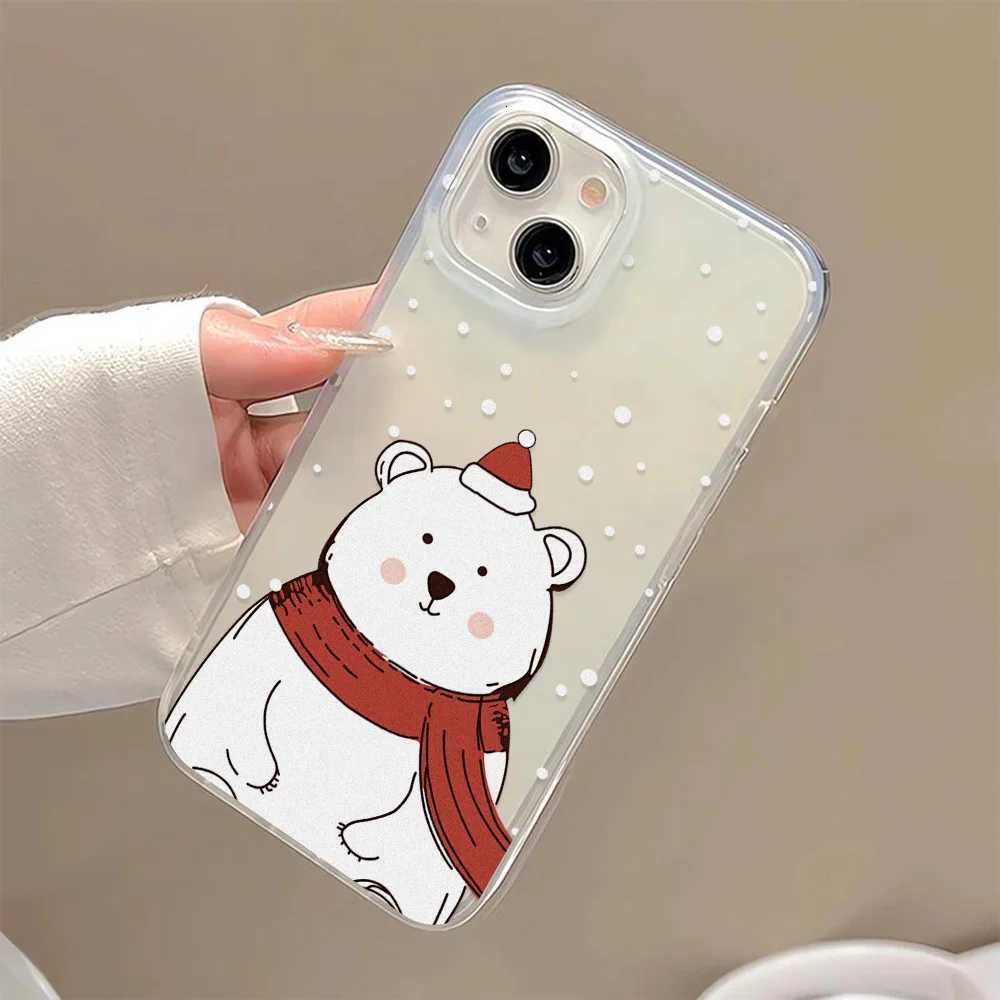 Cute Cartoon Christmas Phone Case for iPhone 11 Case iPhone 16 15 13 12 14 Pro Max Plus 13 12 Mini Shockproof Clear Matte Cover H251203