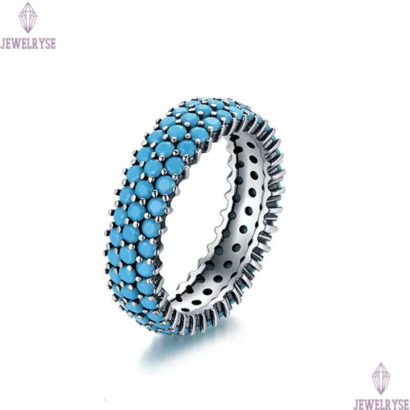 vintage turquoiser ring designer for woman s925 sterling silve party daily outfit luxury band rings womens fashion jewelry travel friend gift box