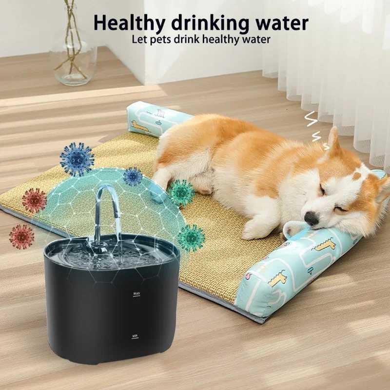 Cats Water Fountain Automatic Filter Cats Fountain With Stainless Steel Faucet Silent Water Pump Pet Cats Dog Water Dispenser M251204