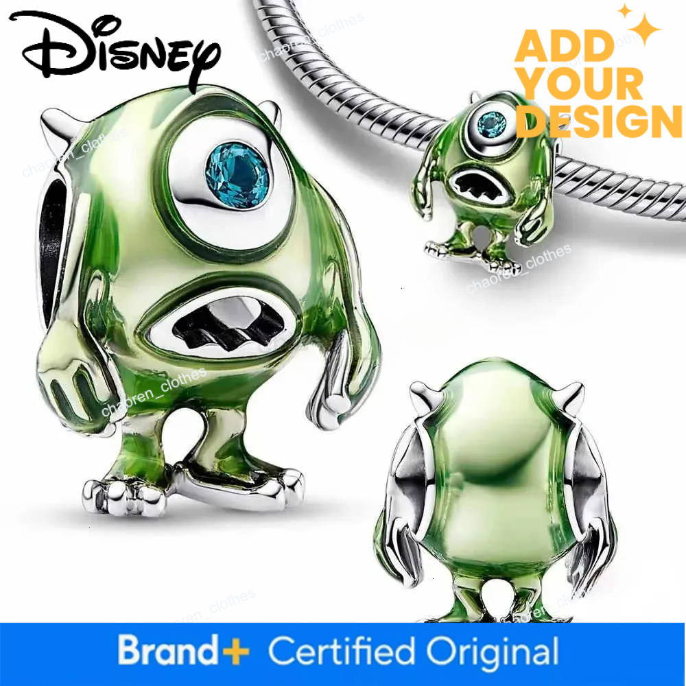 Disney 925 Silver custom Plated Pendant Beads Suitable for Original DIY Accessories Bracelet Womens Fashion Gift Jewelry Charms