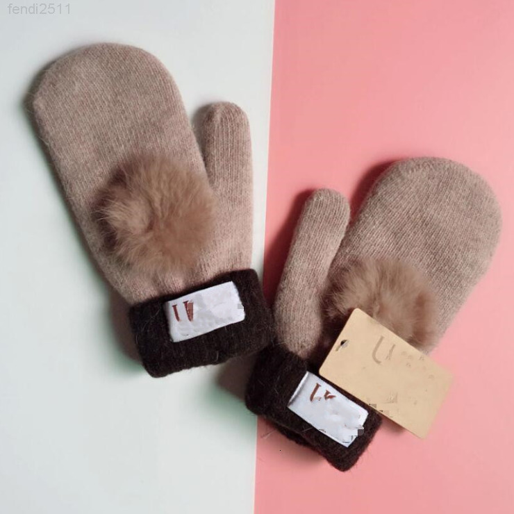 Five Fingers Gloves Five Fingers Gloves Women Leather Designer Warm Winter For Solid Color Autumn And Fleece 9955