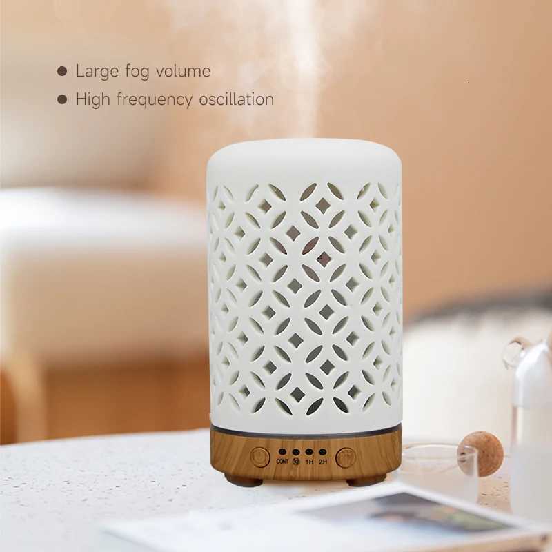 Ara Diffuser Ceramic Copper Coin Desktop trasonic Per Diffuser Air Humidifier Smart He Appliances with LED Night Light C251204