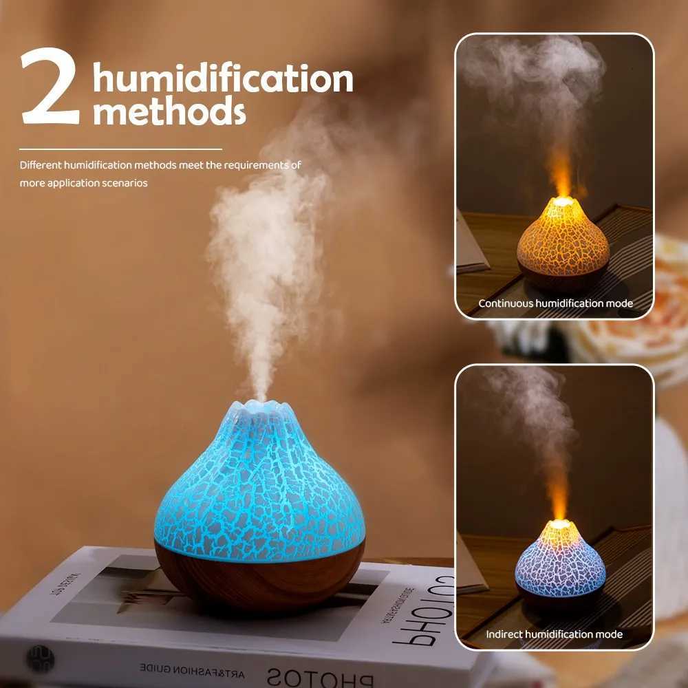 Volcano Air Humidifier 300ml Large Capacity Water Mist Aratherapy Diffuser USB Desktop Humidifier with 7 Colorf Night Lights C251204