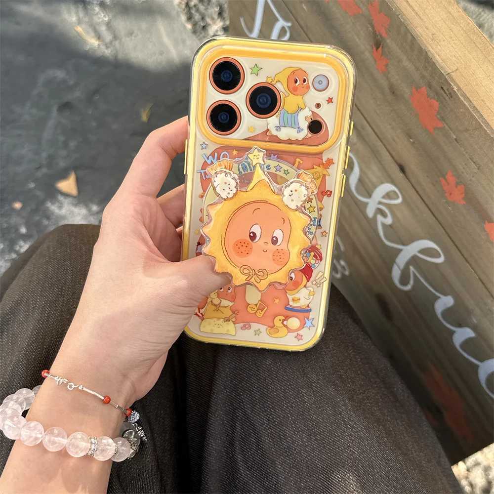 Cute Stars Cartoon For Magnetic Stand Phone Case For iPhone 17 16 Pro 15 14 Pro Max Cover with Rotate Holder Funda Cases H251203