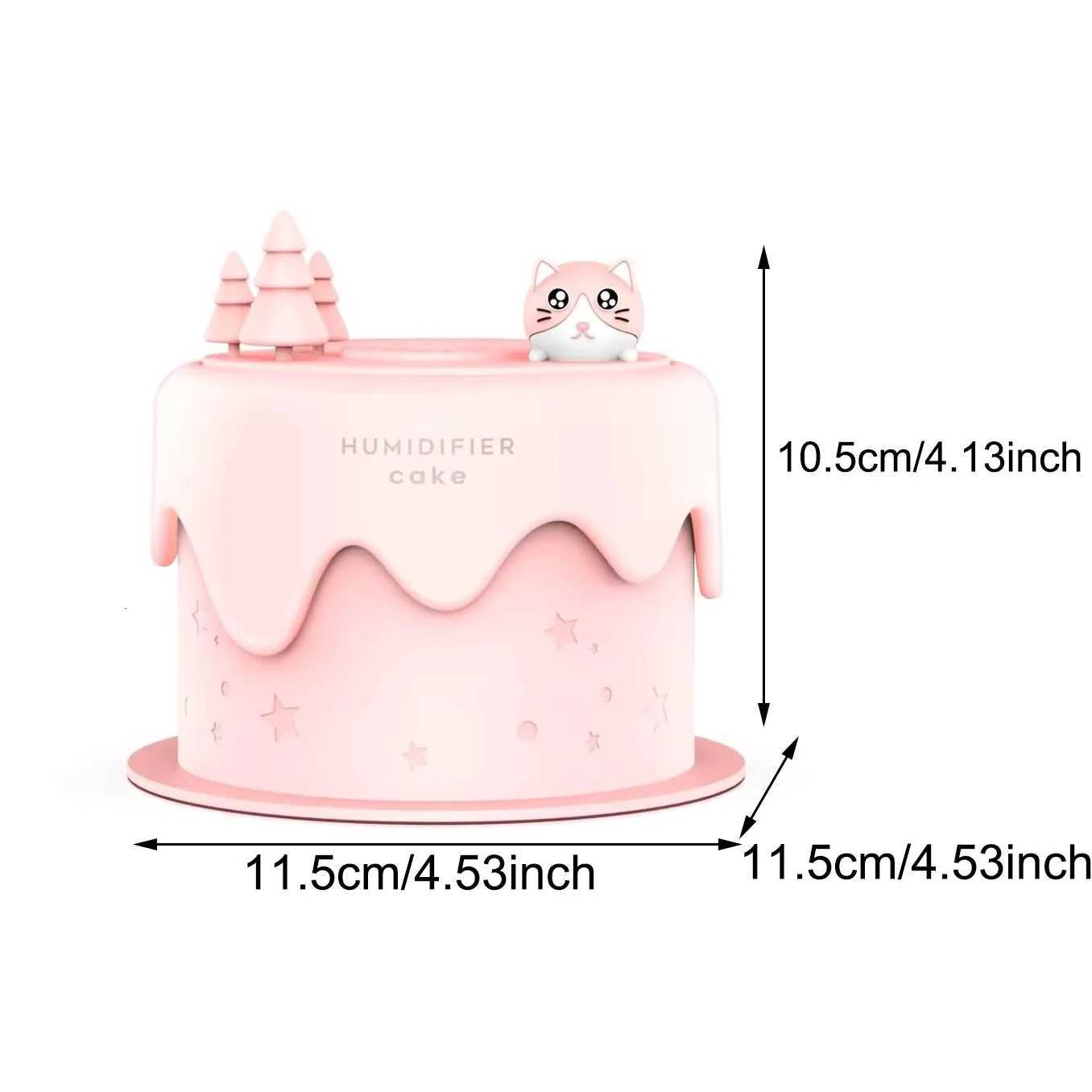 Cat Cake Humidifier 300Ml tra-Quiet With Colorf LED Lights Ideal For Bedro C251204