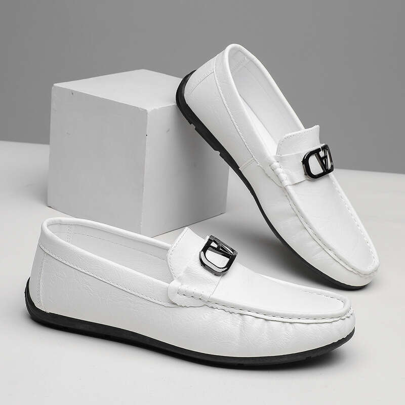 Shoes Designer New Men's Casual Leather Fashion Versatile Business Loafers Slip-On Breathable Soft Sole Shoes