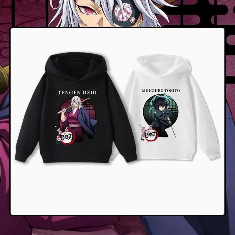 Demon Slayer Kimetsu No Yaiba - Muichiro Tokito Tanjiro Childrens Hoodies Autumn and Winter Warm Childrens SweatshirtsW251204