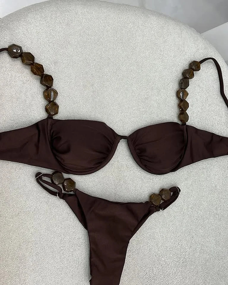 Sexy Bikini Set High Waist Golden Printed Women Swimwear Push Up Bikinis Swimsuit Female Biquini Bathing Suit 251201