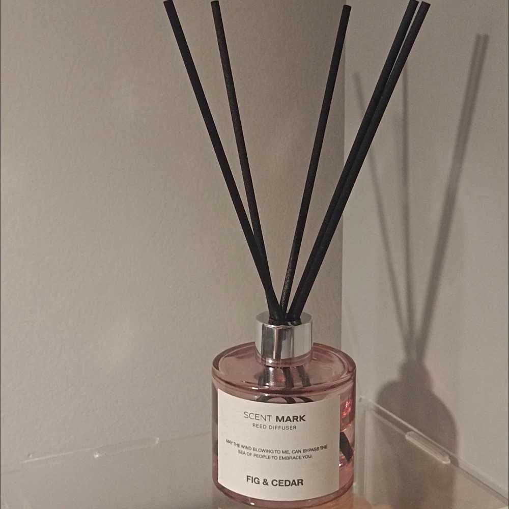 50ml Flameless Home Fragrance Set - Lemon Jasmine Scent Essential Oil with Reed Diffuser Sticks for Room Air Freshener Decor Y251204