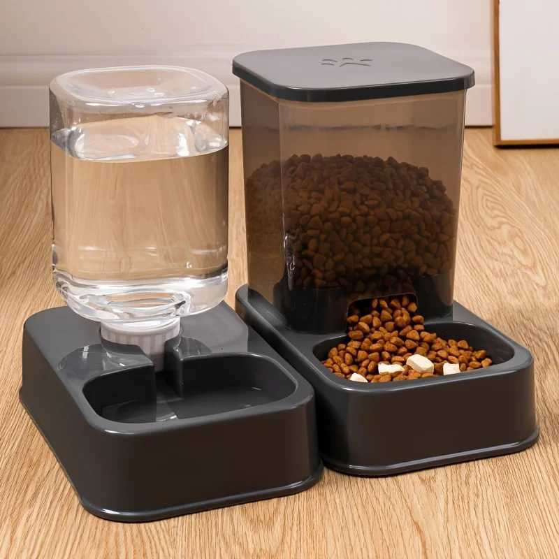 Automatic Cat and Dog Feeder with Drinker - Pet Food Bowl and Drinker SetSmart Portion Control for Cat and DogWithout Battery M251204