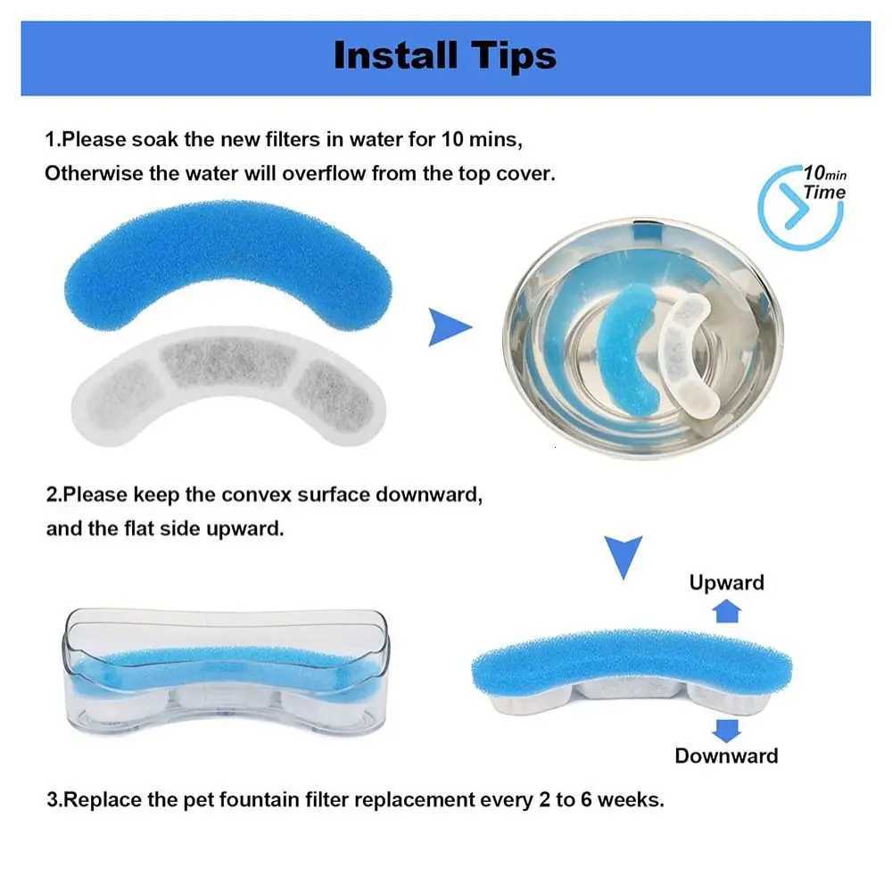 Cat Water Fountain Filters for WF050/060 Cat Fountain 5 Pack Pet Fountain Filter Replacement Cat Water Filter Dog Water M251204 - view 7