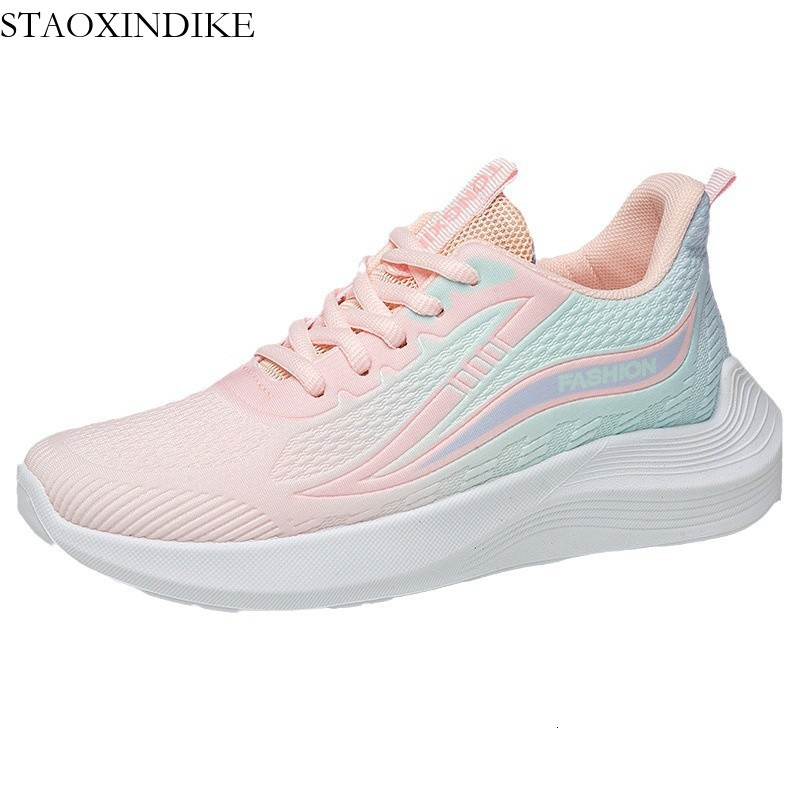 2025 New Spring and Autumn Ultra-Light Running Shoes Sports Shoes Breathable Shock Absorption Soft Sole Student Lightweight Running Women's Shoes