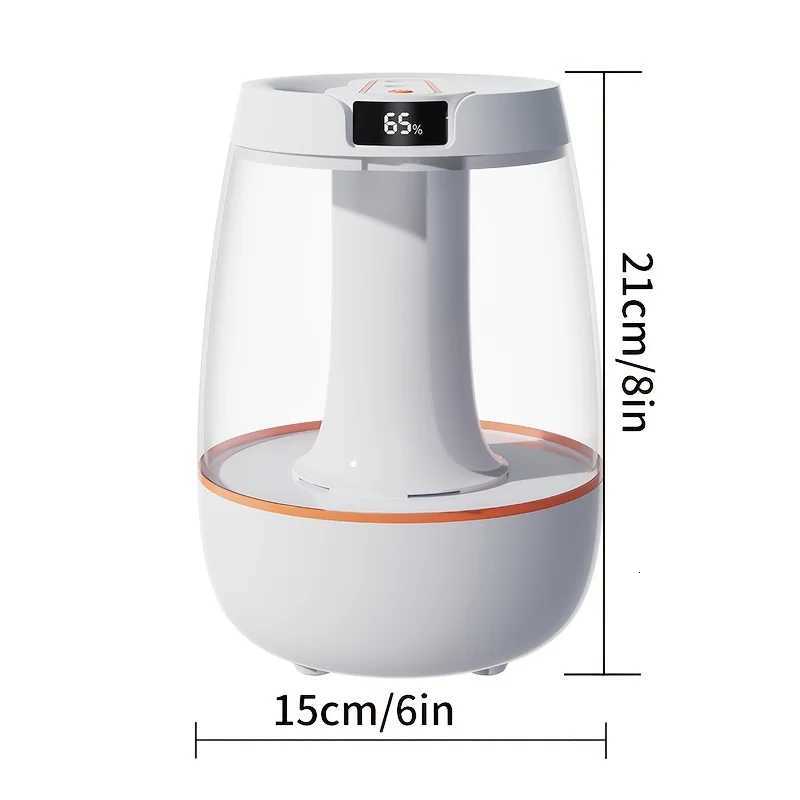 Night Light Humidifier Double Spray Port Anti-Dry Burning 3L Large Capacity Humidity Detection SnCute Aesthetic Stuff He C251204