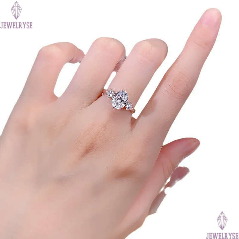 s925 sterling silver ring for woman wed 7x9mm oval cut diamond wedding party 5A cubic zirconia luxury designer engagement rings womens jewelry size 6-