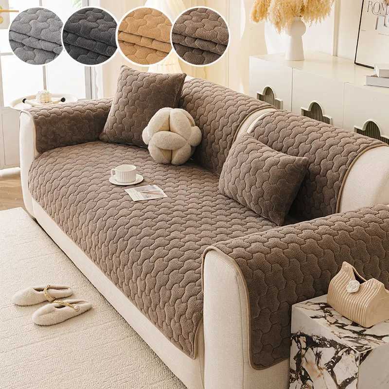 1PC-Sofa cushion anti slip sofa cover thickened winter plush seat cushion universal all inclusive sofa cushion for all season M251204 - view 6