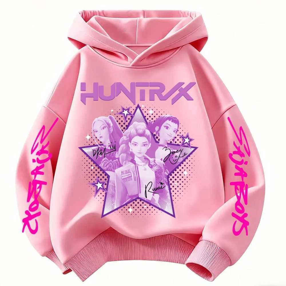 KPop Demon Hunter Huntrix Childrens Sweatshirt Autumn New Boys Girls Fashion Street Pullover Childrens ClothingW251204