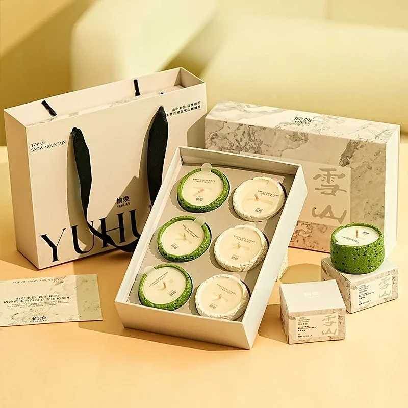 Mini Gypsum Scented Candle in Jars Spa Decoration Luxury Candles Home Decoration Gifts Box Set Y251204