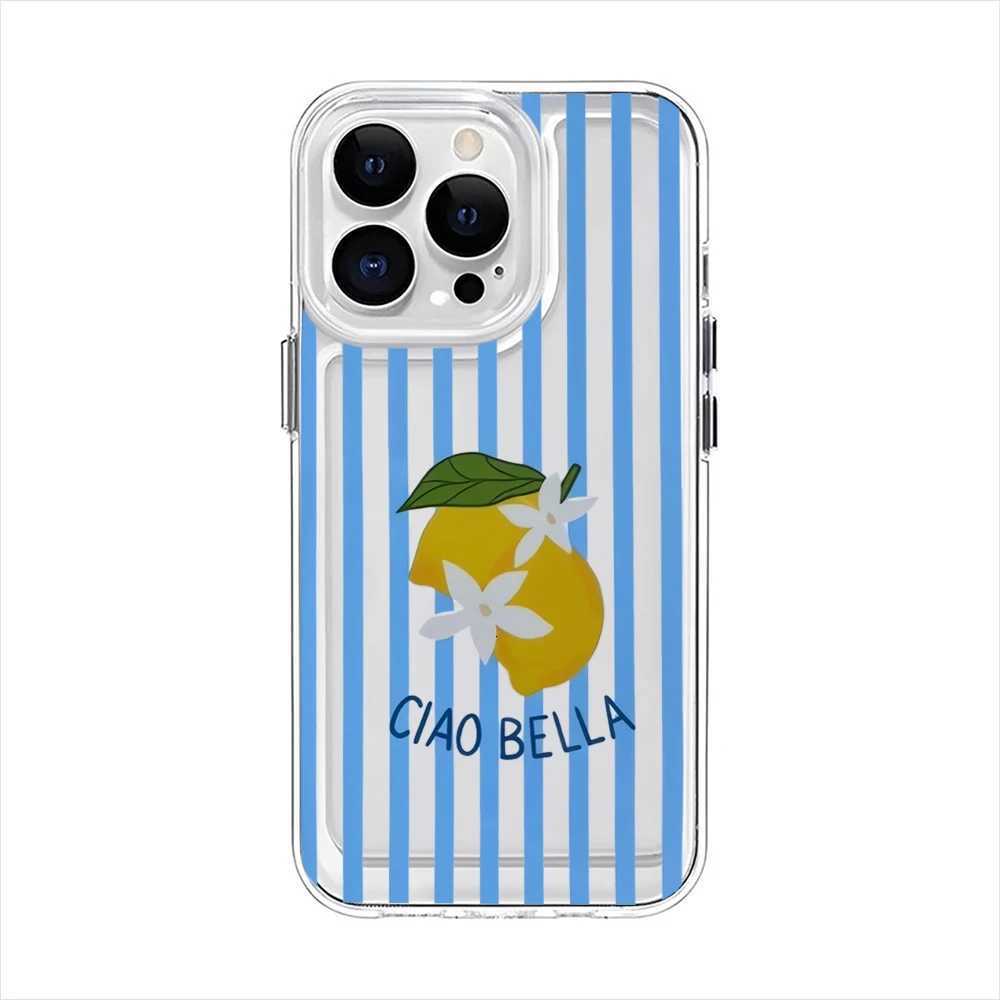 Line lemon transparent phone case for iPhone16Pro Max 16Pro 16Plus 16 15 Pro Max 15Pro 15 13 13Pro 14 12 11Pro Max Plus H251203